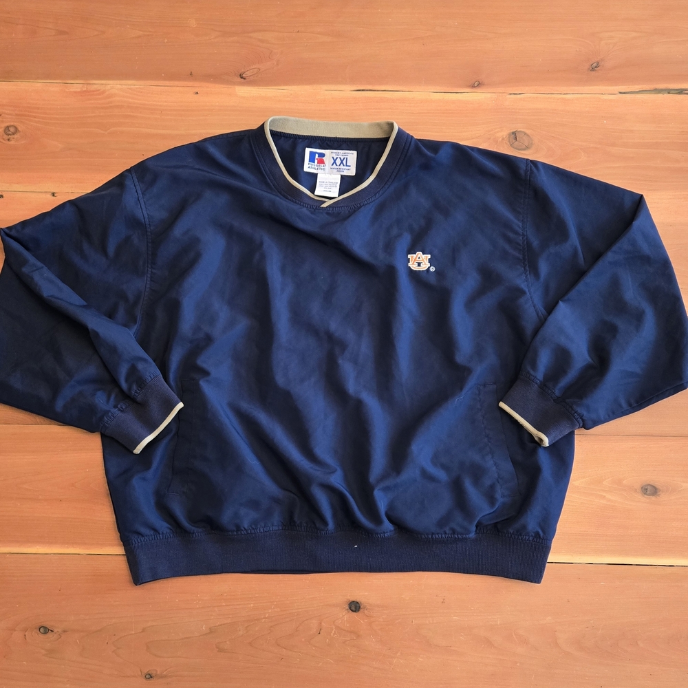 Vintage 90s Auburn University Pullover Mens 2XL Blue Pullover Russell Athletic